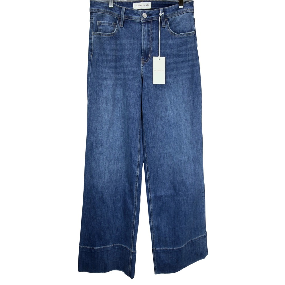 NEW Wide Leg Bridge by GLY High Rise Jeans Womens Size 30 Contemporary Chic